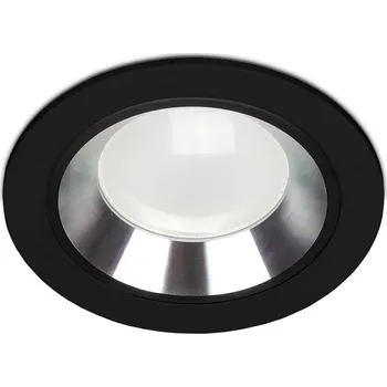 Halogenové stropní svítidlo zapuštěné černo-stříbrné pro LED GU10