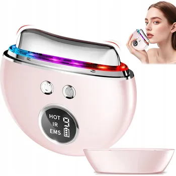 Masážní přístroj MASÁŽNÍ PŘÍSTROJ NA OBLIČEJ EMS GUA SHA LED TERAPIE 4 REŽIMY LIFTING KRÁSNÁ PLEŤ USB