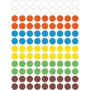 samolepka HERMA SAMOLEPKY BAREVNÉ TEČKY ZNAČKY KOLEČKA 108 KUSŮ