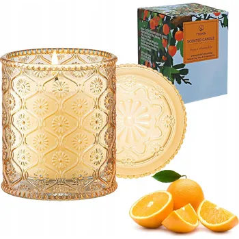 Svíčka Sójová vonná svíčka ve skle, vůně pomeranče, 50 hodin