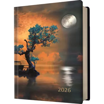 Kalendář KNIŽNÍ KALENDÁŘ 2026 B6 DENNÍ ELEGANTNÍ PLÁNOVAČ NOTES ORGANIZÉR MAPA