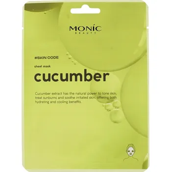 Pleťová maska Monic Beauty Pleťová maska v plátýnku 25 ml Okurka