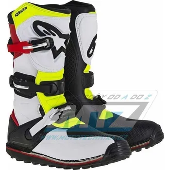 Moto obuv Boty Alpinestars Tech-T Trial bílo-žluto-červené AS2004017-2351