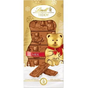 Bonbon Lindt TEDDY Tabulková mléčná čokoláda, 120 g