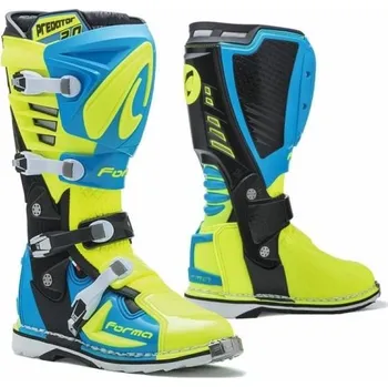 Moto obuv Moto boty FORMA PREDATOR 2.0 světle modro/žluté fluo (Velikost: 44) MCF_10699
