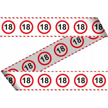 Bannerová páska Zákaz vstupu 18. narozeniny 15 m 1 Ks