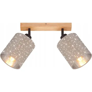 Stropní bodové svítidlo kulatý Briloner hnědé, šedé