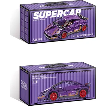 ostatní stavebnice RKToys Stavebnice sportovní auto Supercar fialové 470 dílků