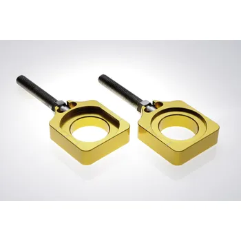 Osvětlení pro motocykl ACCEL napínák zadní osy se šroubem KAWASAKI KXF 250/450 04-14 barva zlatá (komplet-2 kusy) (ACCEL napínák zadní osy se šroubem KAWASAKI KXF 250/450 04-14 barva zlatá (komplet-2 kusy))