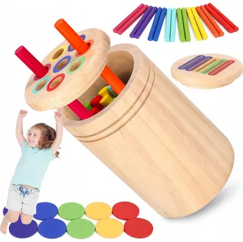 Dřevěná hračka Montessori Dřevěná Vzdělávací Hračka - Třídění barev pro děti