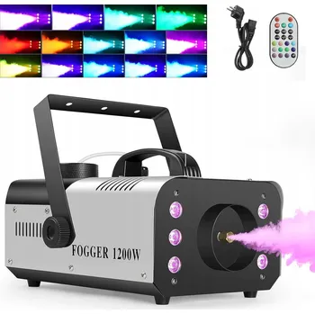 Výrobník mlhy VÝROBNÍK MLHY 1200 WATT FOG 160M3/MIN DÁLKOVÉ OVLÁDÁNÍ RGB SVĚTLO