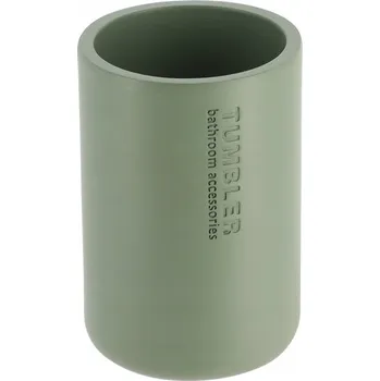 Držák na kartáček KELÍMEK NA KARTÁČKY POLYRESIN Ø 7,5 CM KHAKI 370 ML ZELENÝ SAVA