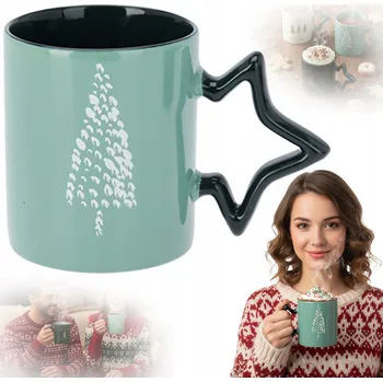 Vánoční hrnek s ouškem 380 ml porcelánový zimní