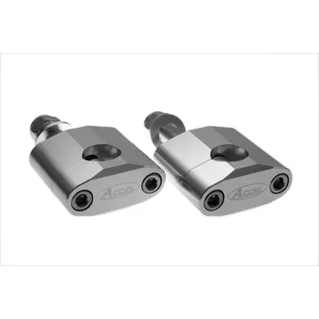 Řídítka DRŽÁK NA ŘÍDÍTKA/ZDVIHÁK (22,2 MM) H. 34 MM SE ŠROUBEM M12 STŘÍBRNÁ (BM-02SV22)