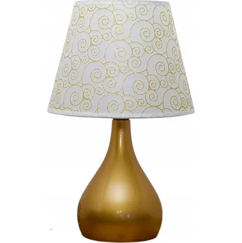 Lampička Noční lampa stolní dotyková se stínidlem LED, zlatá