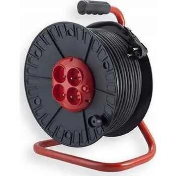 elektrický kabel Prodlužovací Kabel kabel Elgotech pro zahradu, naviják 25 m, 4 ks černý