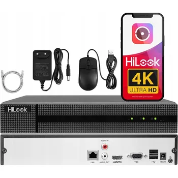 IP kamera IP PoE záznamník pro kamerový systém HiLook by Hikvision, 4 kanály, až 8 Mpx, Mrak