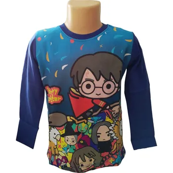 Chlapecké tričko Setino Tričko HARRY POTTER dl.rukáv modré Barva: Modrá, Velikost: 104