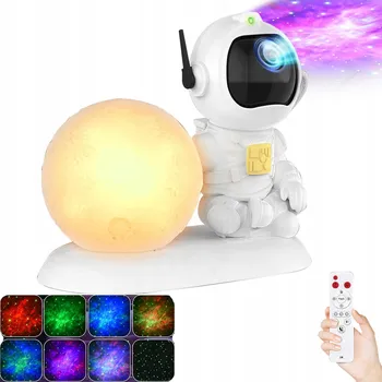 Noční světlo PROJEKTOR NOČNÍ OBLOHY NOČNÍ LAMPA ASTRONAUT PRO DĚTI VESMÍRNÝ PROJEKTOR S DÁLKOVÝM OVLÁDÁNÍM
