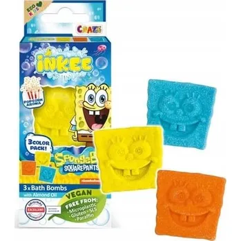 Craze INKEE SpongeBob koupelové bomby pro děti 3x15 g