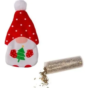 Hračka pro kočku Vánoční hračka pro kočky KONG Refillables gnome 5x10cm