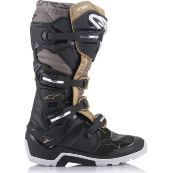Moto obuv boty TECH 7 ENDURO DRYSTAR, ALPINESTARS (černá/šedá/zlatá, vel. 38) (Velikost: 38) 2012620-1959