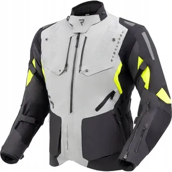 Moto bunda Turistická motocyklová bunda REBELHORN HIKER BLACK/GREY/YELLOW vel M