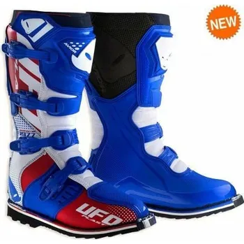 Moto obuv Boty jezdecké Ufo AVIOR modro-červeno-bílé - velikost 45 - VÝPRODEJ (Velikost: 45) UFBO003-BC-45