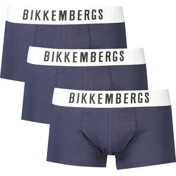 Boxerky 3PACK Pánské boxerky Bikkembergs tmavě modré S tmavě modrá