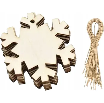 Vánoční dekorace Hladká sněhová vločka Vánoční Koule 8 cm 10 ks