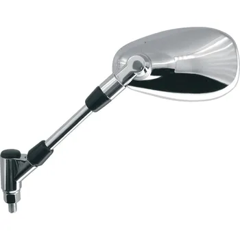 Zrcátko pro motocykl zpětné zrcátko chromové (závit pravý M10), Q-TECH, L YAMAHA XJR 1300 2007-2013