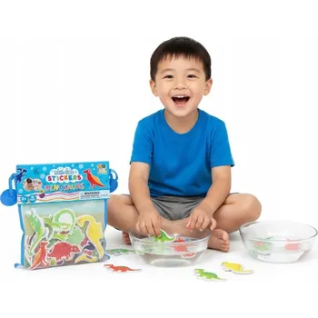 ZABAWKI DO KĄPIELI PIANKOWE NAKLEJKI FIGURKI DINOZAURY Hračky do vody