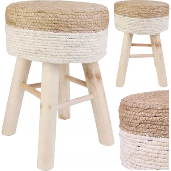 Stolička Stolička HowHomely odstíny béžové 42 cm