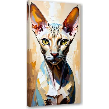 Obraz Mládežnický obraz do pokoje teenagera, obýváku, Barevný Sfinga Kočka 50x100