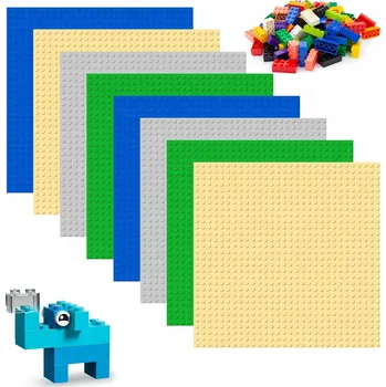 ostatní stavebnice 8 KUSŮ Stavební deska pro kostky city classic podložka 4 Čtyři barvy