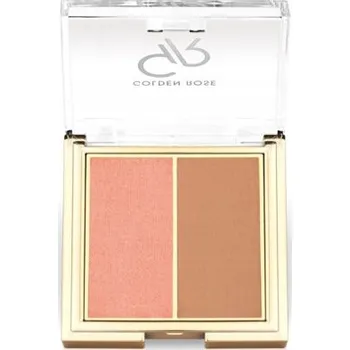 Tvářenka Lisovaná tvářenka – mix odstínů Golden Rose ICONIC BLUSH DUO ROSE&NUDE 6 g