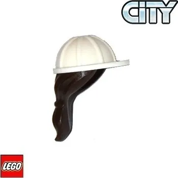 Stavebnice LEGO LEGO® Příslušenství k figurkám LEGO CITY čepice dlouhé vlasy Barva: Bílá 16178pb01