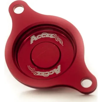 Filtr pro motocykl ACCEL víčko olejového filtru HONDA CRF 450R 09-16 barva červená (ACCEL víčko olejového filtru HONDA CRF 450R 09-16 barva červená)