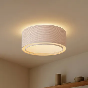 Lindby stropní světlo Soula, Ø 60 cm, béžová, plast, E27 - Stříška – Ø 12 cm, výška 2,5 cm 3 x 15 W LED - Doprava zdarma