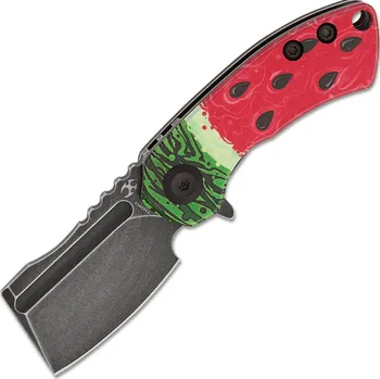 kapesní nůž Kansept Mini Korvid Black Stonewashed 154CM Jade G10 s melounovým potiskem T3030C1