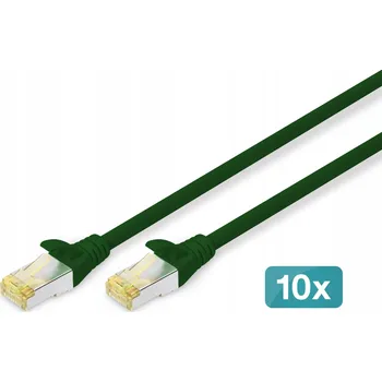 Síťový kabel Digitus Křížený kabel CAT 6A S/FTP, 10 kusů