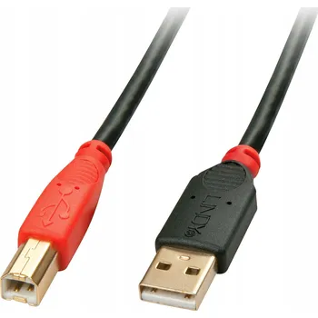 Datový kabel Lindy USB A/USB B 15m kabel USB Černý, Červený