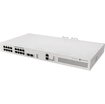 Switch MikroTik Switch/Router CRS418-8P-8G-2S+RM, 8x GbE, 8x GbE PoE+ (150 W), 2x SFP+, USB 3.0, RouterOS, L5, Rack