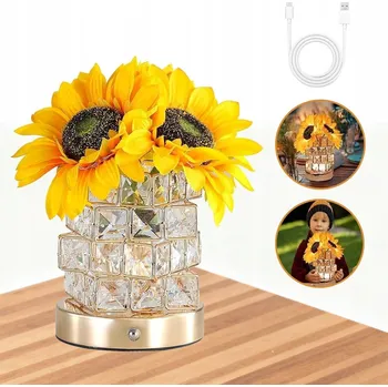 Lampička Stolní Lampa Sunflower s Bezdrátovým Nabíjením a Stmíváním, 3 Barvy