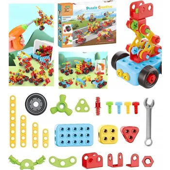 ostatní stavebnice 3D Puzzle stavební Stavebnice se šroubováky, roboty dílů 404 Puzzle