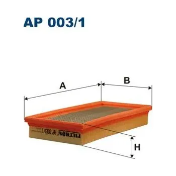 Vzduchový filtr Vzduchový filtr FILTRON AP 003/1