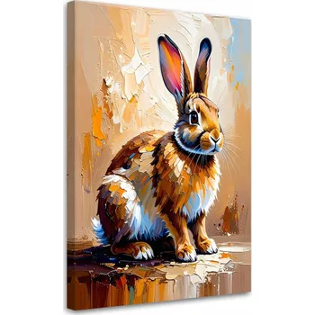 Obraz Obraz do obýváku, kuchyně, pokoje, Králík jako malovaný 60x90