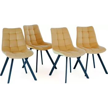 LuxuryForm DESIGN Židle ORLEN VELUR - béžová - SET 4 ks