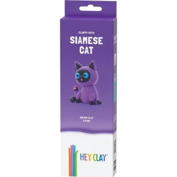 Modelovací hmota Tm Toys Modelovací hlína Hey Clay Nadýchaná zvířátka, siamská kočka