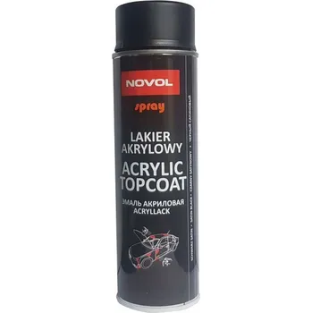 Barva ve spreji Novol Vrchní akrylátový lak černý satén ve spreji